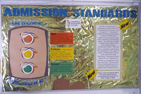 Admission sign