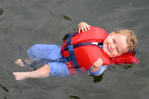 Toddler in lifejacket