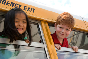 Kids on school bus