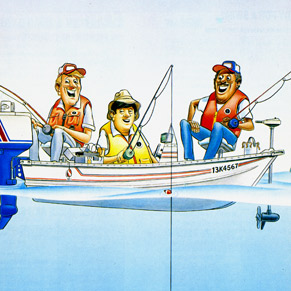 Fishermen cartoon